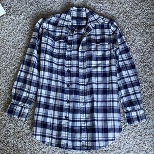 Ralph Lauren navy and off white flannel
